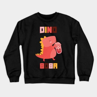 Cute Boba Gift Bubble Tea Dino boba Crewneck Sweatshirt